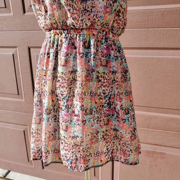 Xhilaration Multicolored Leopard Print Dress Women's Size Small - Picture 4 of 16